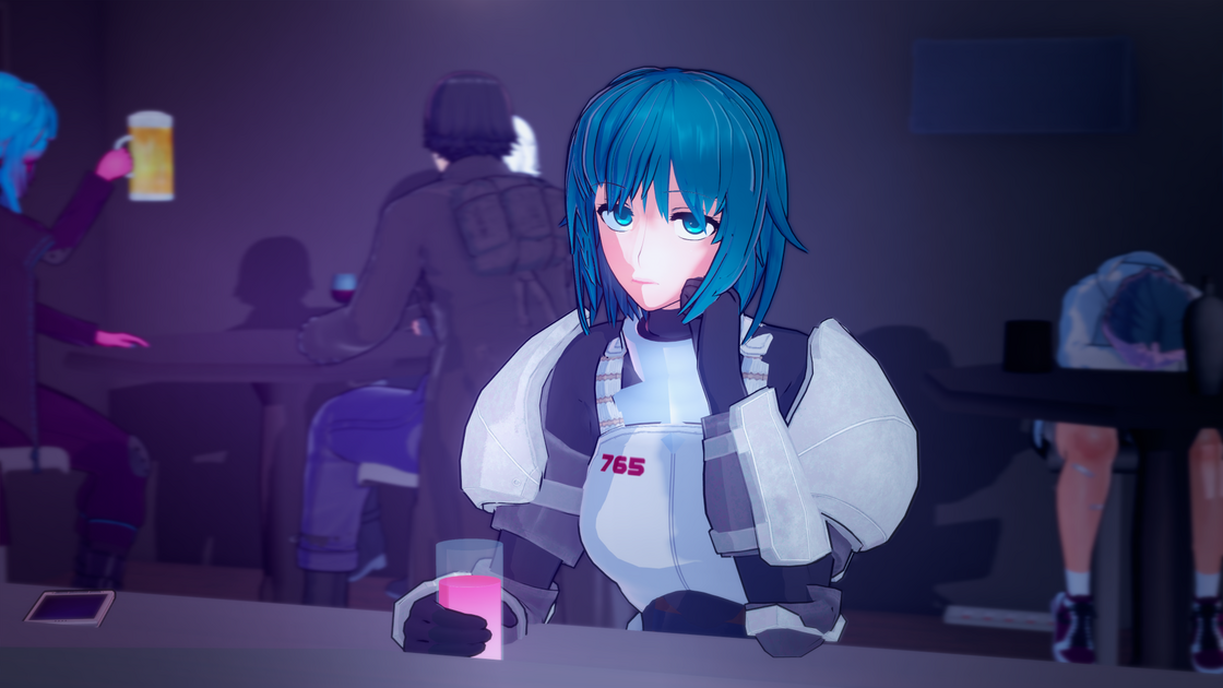 Sei Asagiri at the bar